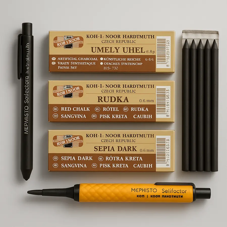 krayon - tužka padací MEPHISTO - žlutá na uhly 
