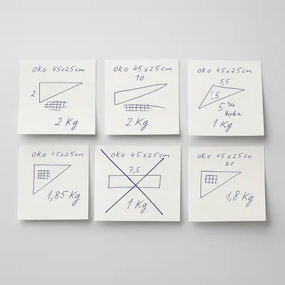 Náhled sítě úložné, ochranné, odpad z výroby sítí