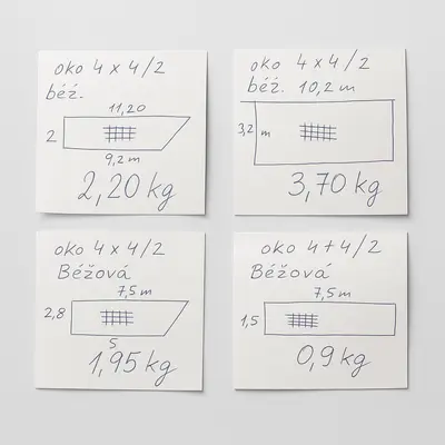 Náhled sítě úložné, ochranné, odpad z výroby sítí