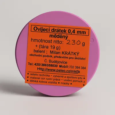 Náhled drátky na drátování - prům. 0,4 mm měděný (Cu - červený), cena za 100 g