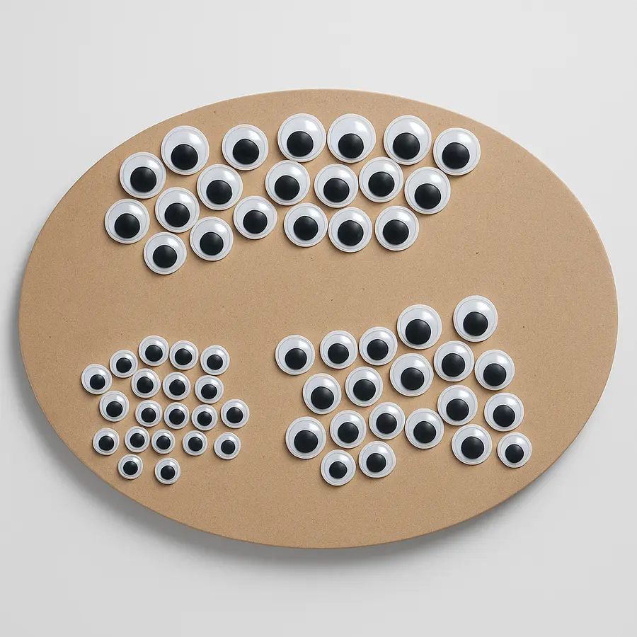 oči mrkací, k přilepení lepidlem