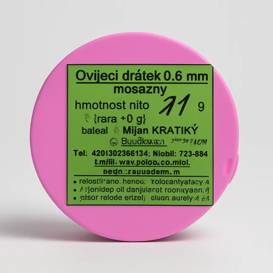 drátky na drátování - prům. 0,6 mm mosazný (Ms - zlatý), cena za 100 g