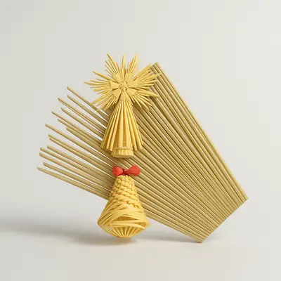 Náhled obilná stébla - slámky, 15 až 22 cm, 200 ks