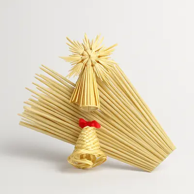 Náhled obilná stébla - slámky, 22 až 27 cm, 200 ks