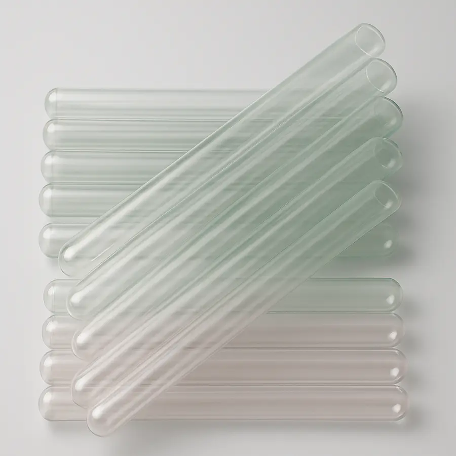 zkumavky skleněné - vrchní okraj rovný