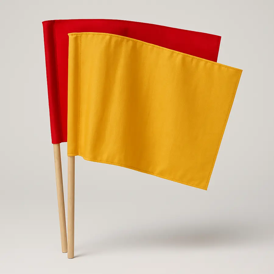 praporky signální - cvičební BA, 25x32cm, 2 ks (R + Ž)