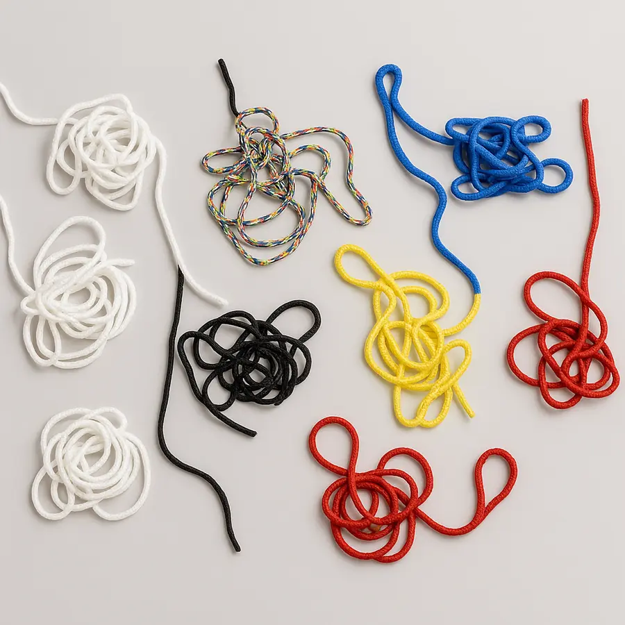 motouz - šňůrky PAD 3-4 mm, různé barvy