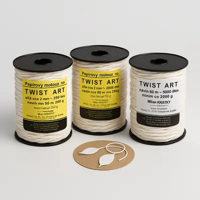 Náhled motouz papírový na TWIST ART, bílý