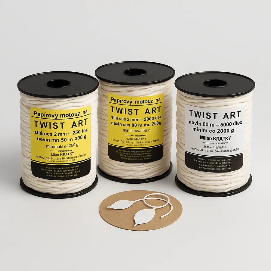 motouz papírový na TWIST ART, bílý