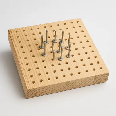 Náhled destička s otvory - ohýbací šablona na drátkování 