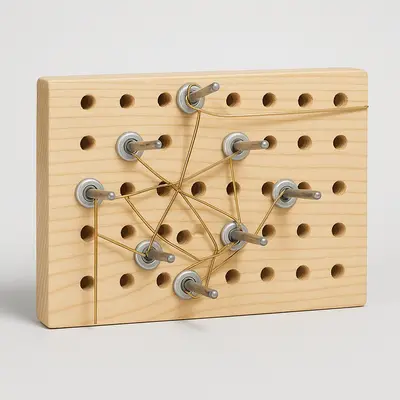 Náhled destička s otvory - ohýbací šablona na drátkování 