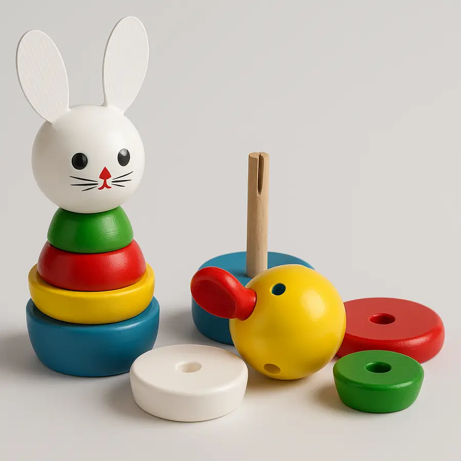 dřevěná skládačka na motoriku - zvířátka