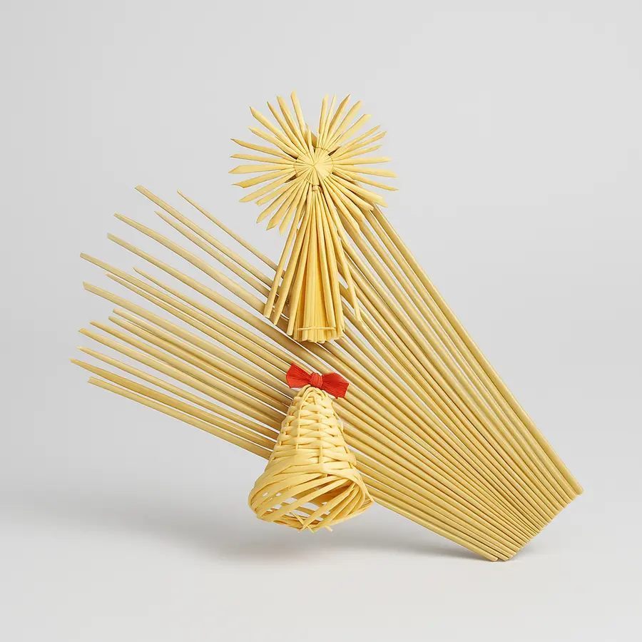 obilná stébla - slámky, kláskové, 40 až 56 cm, 100 ks