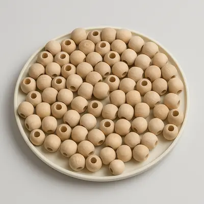 Náhled korálky (i na pedig) dřevěné, tříděné - kuličky s dirkou