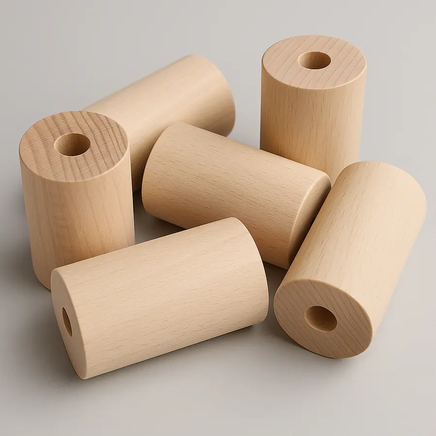 dřevěné válečky přírodní - (NEMOŘENÉ), 35x60/10