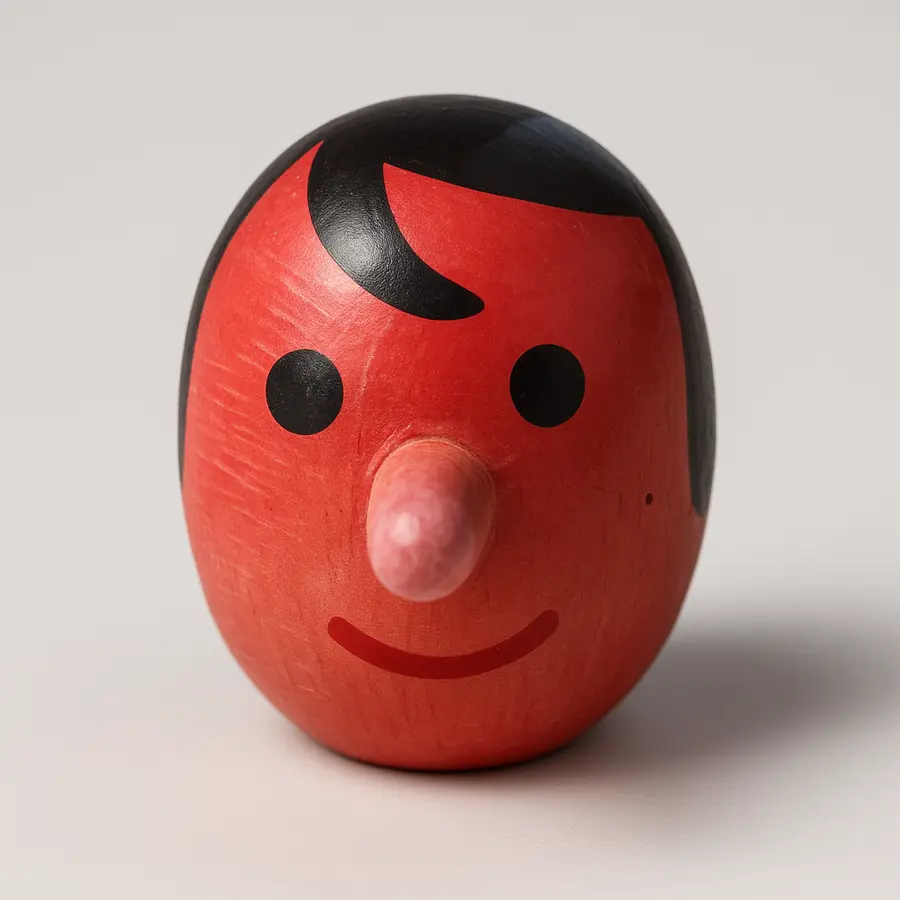 dřevěná hlavička panáček - lakovaná